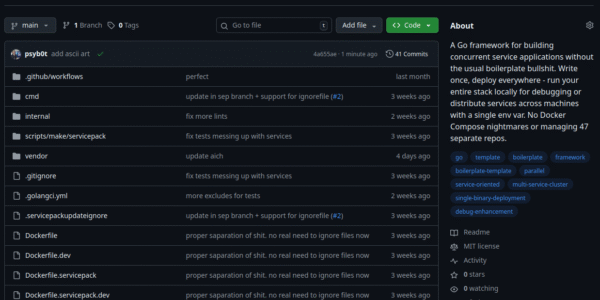 servicepack: The Go Framework That Actually Understands How Real Development Works