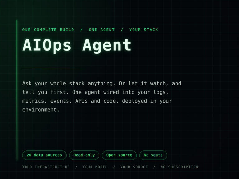 AIOps agent: ask your whole stack anything, or let it watch and tell you first