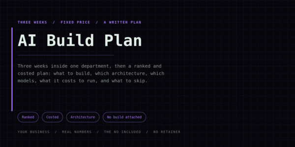 AI Build Plan: What To Build, What To Skip, And What Each One Costs