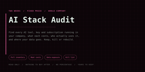 AI Stack Audit: What You Are Running, What It Costs, What To Kill